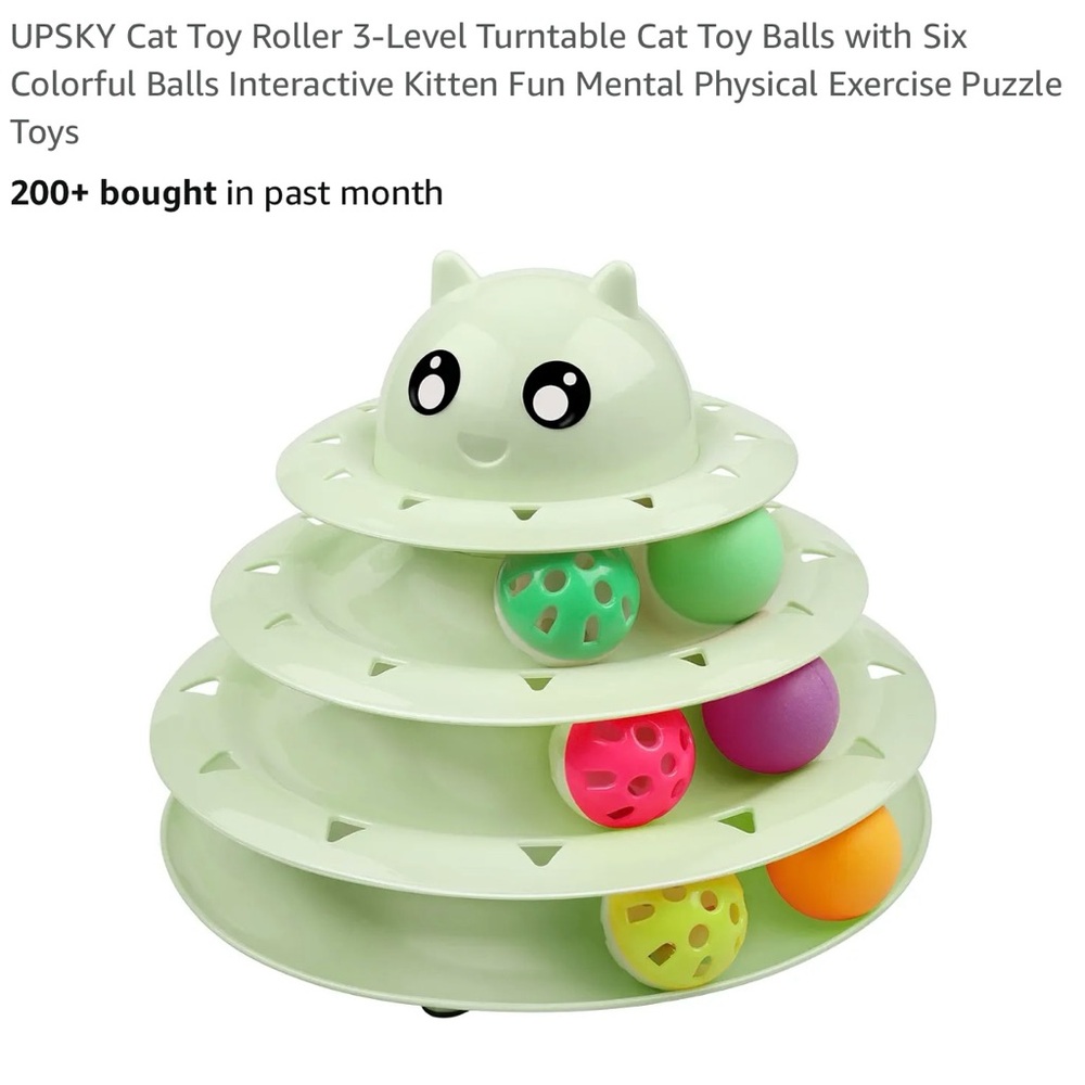 Sky Blue Circular Turntable Cat Toy